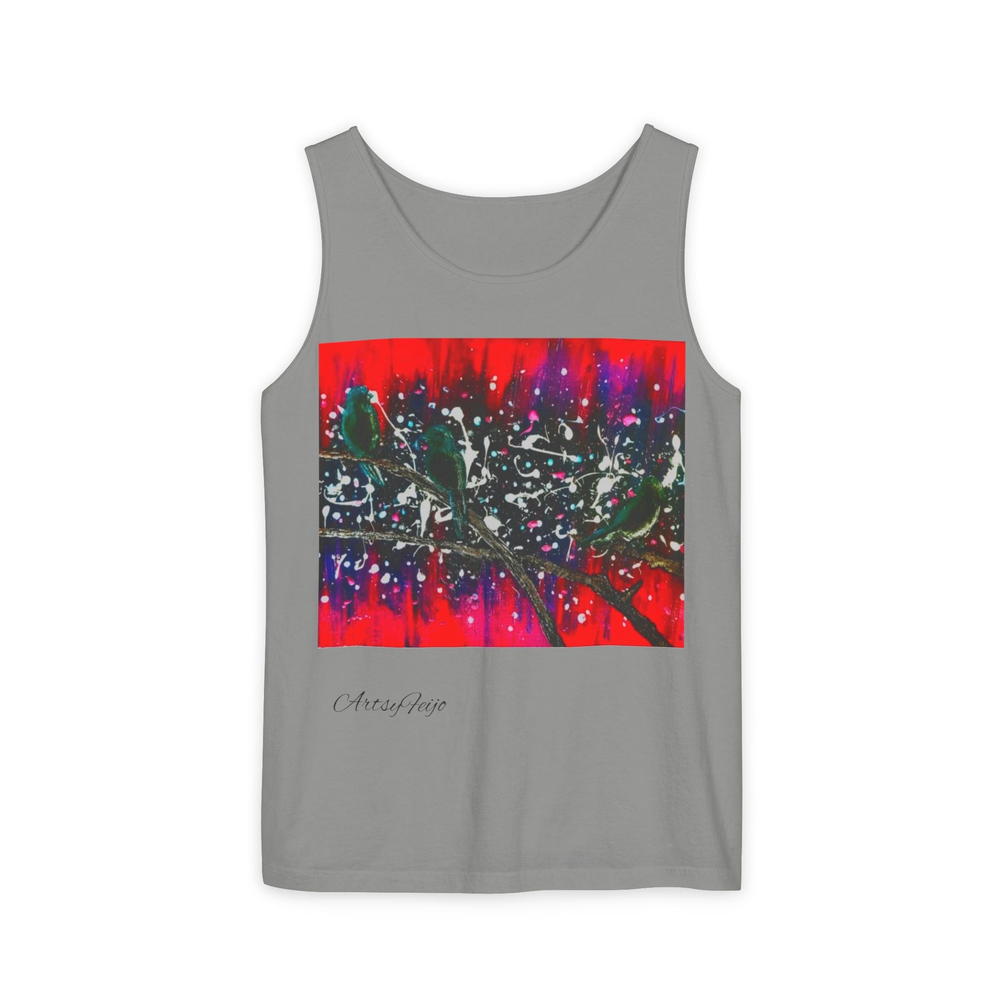 Unisex 3 birds Tank Top