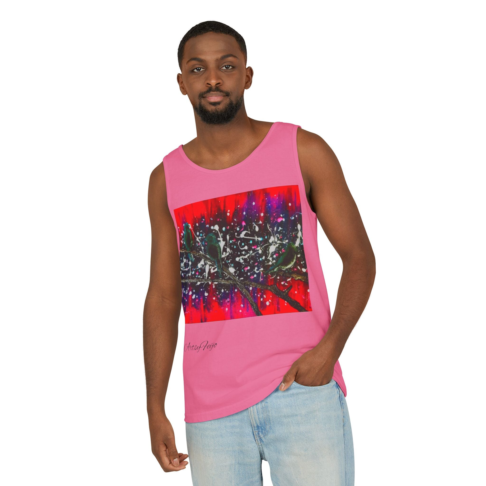 Unisex 3 birds Tank Top