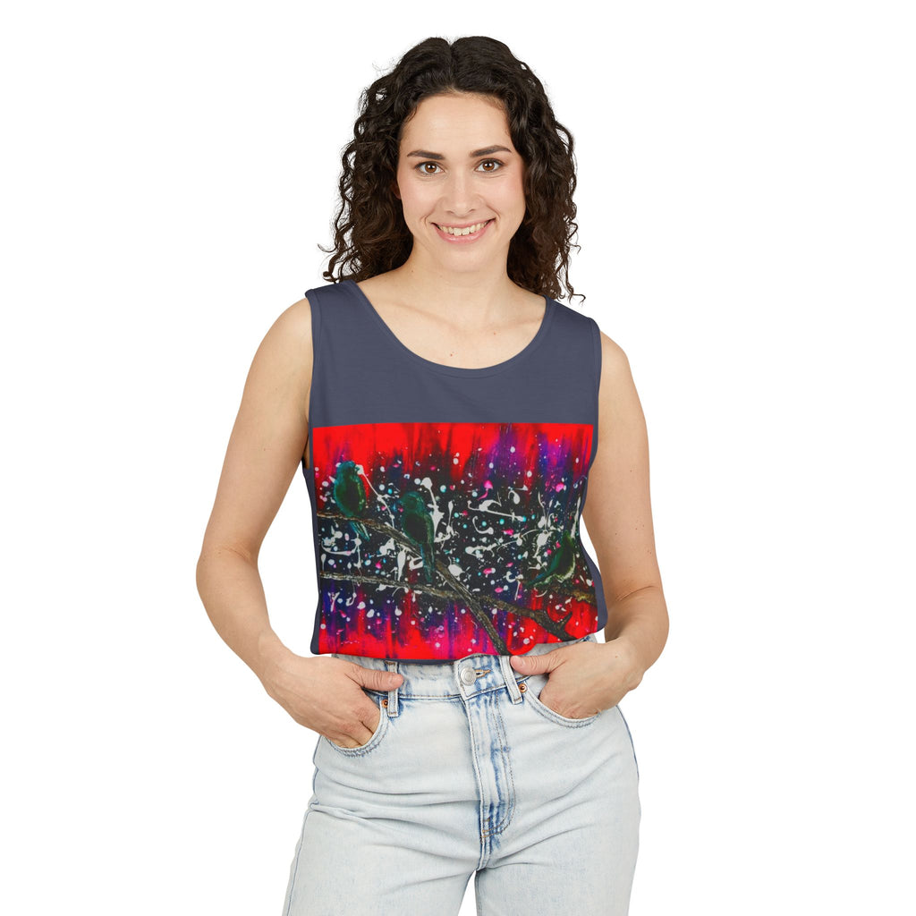 Unisex 3 birds Tank Top