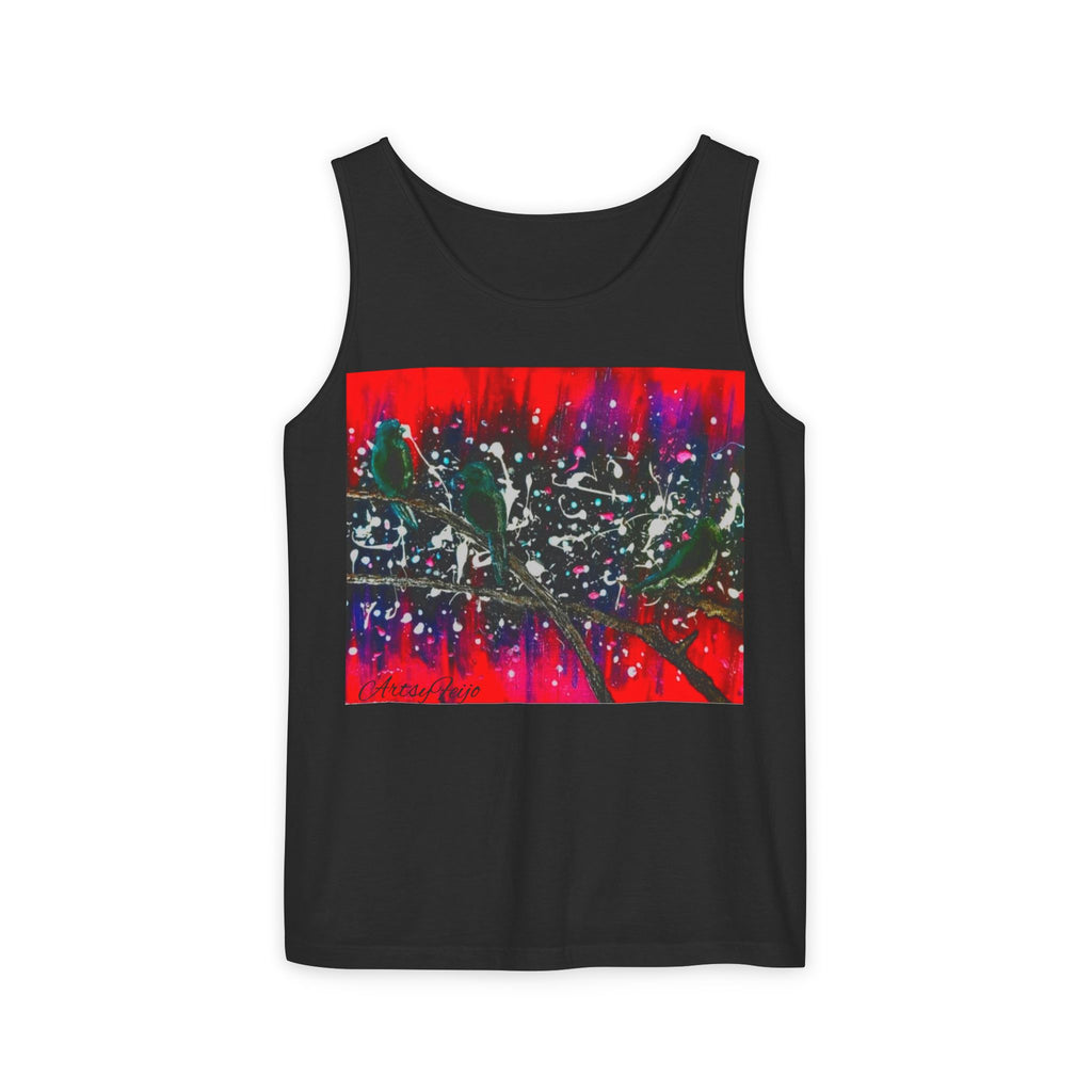 Unisex 3 birds Tank Top