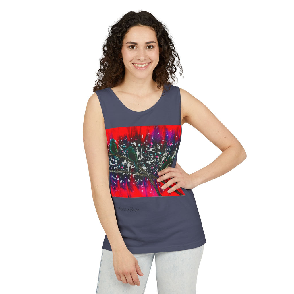 Unisex 3 birds Tank Top