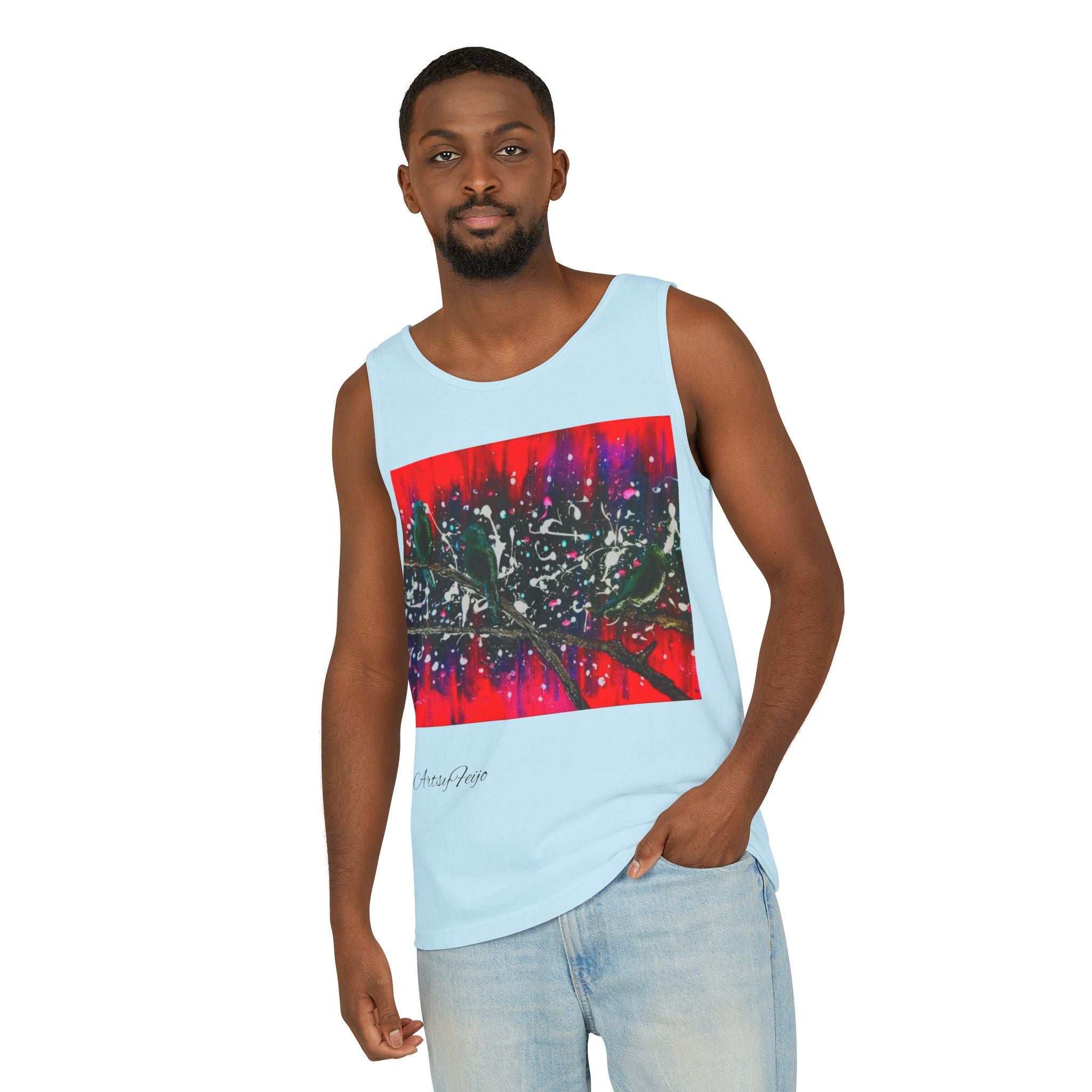 Unisex 3 birds Tank Top