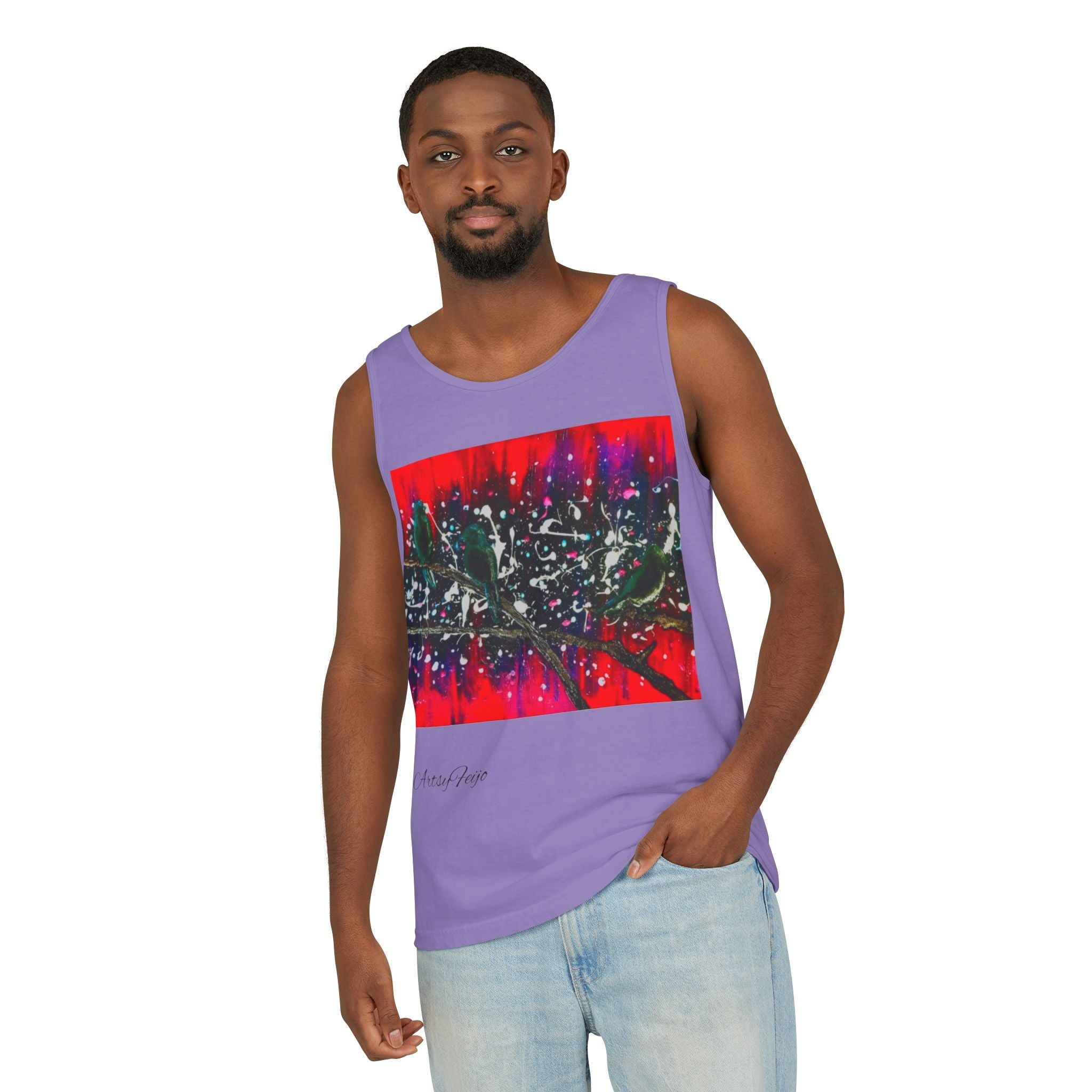 Unisex 3 birds Tank Top