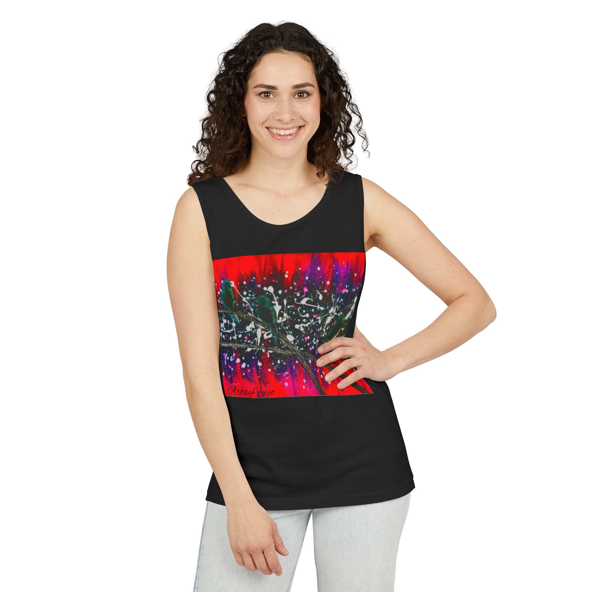 Unisex 3 birds Tank Top