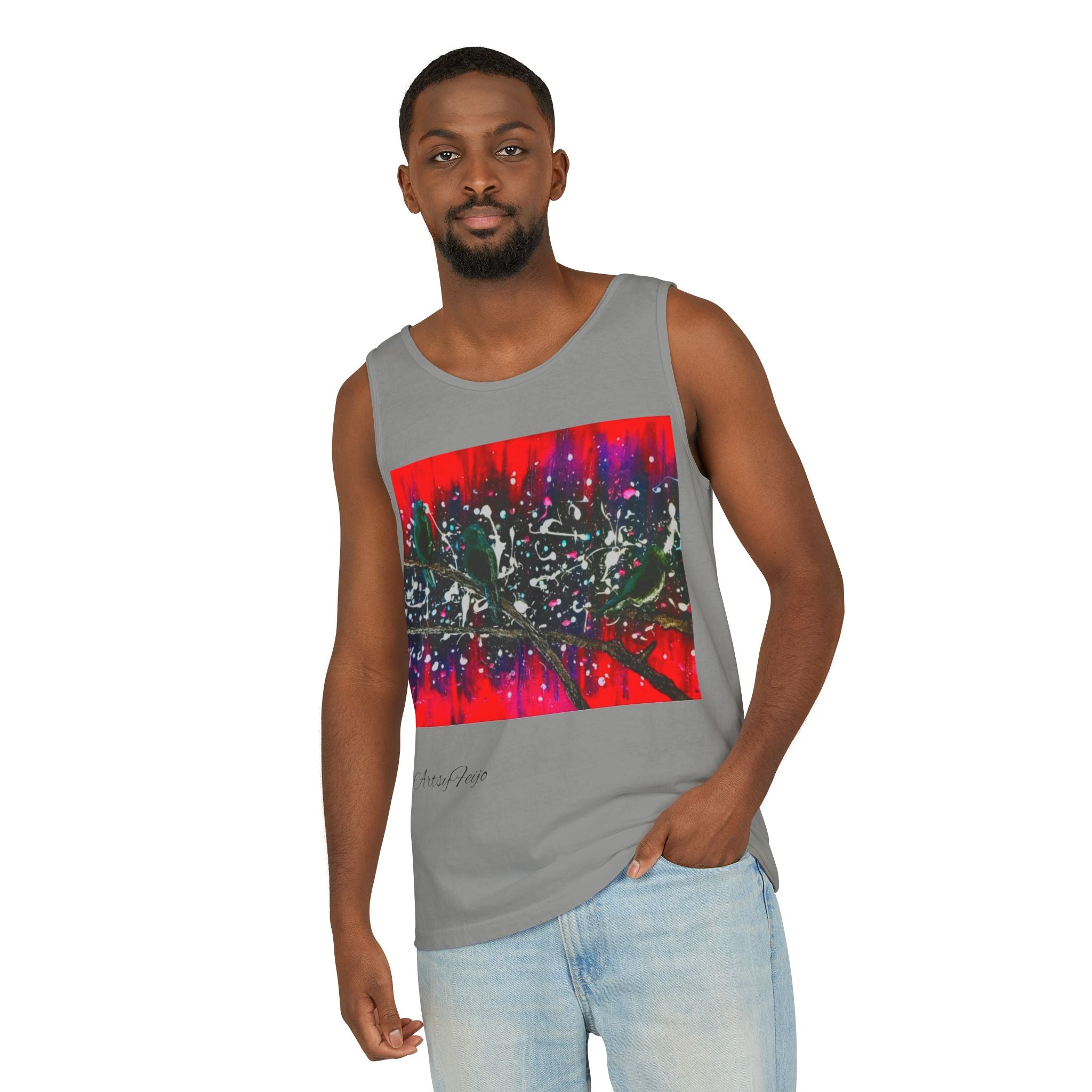 Unisex 3 birds Tank Top