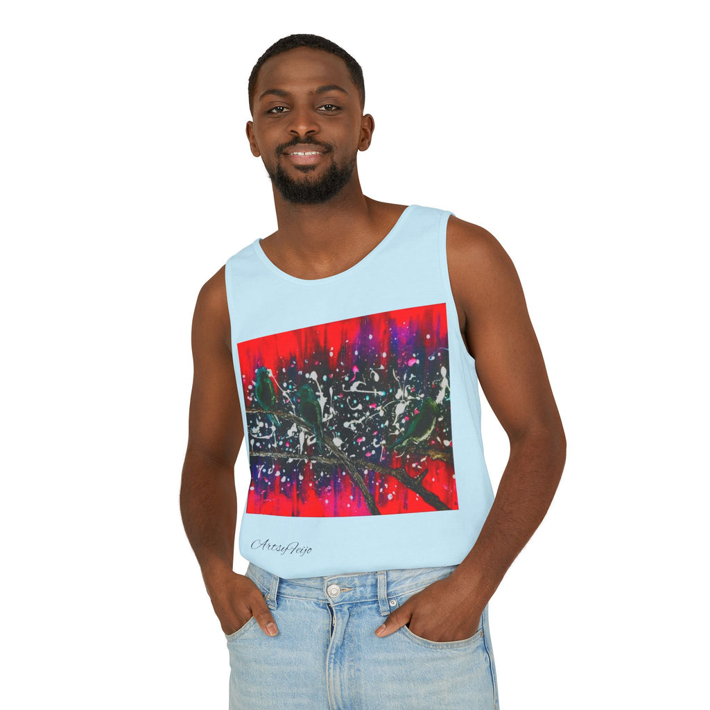 Unisex 3 birds Tank Top