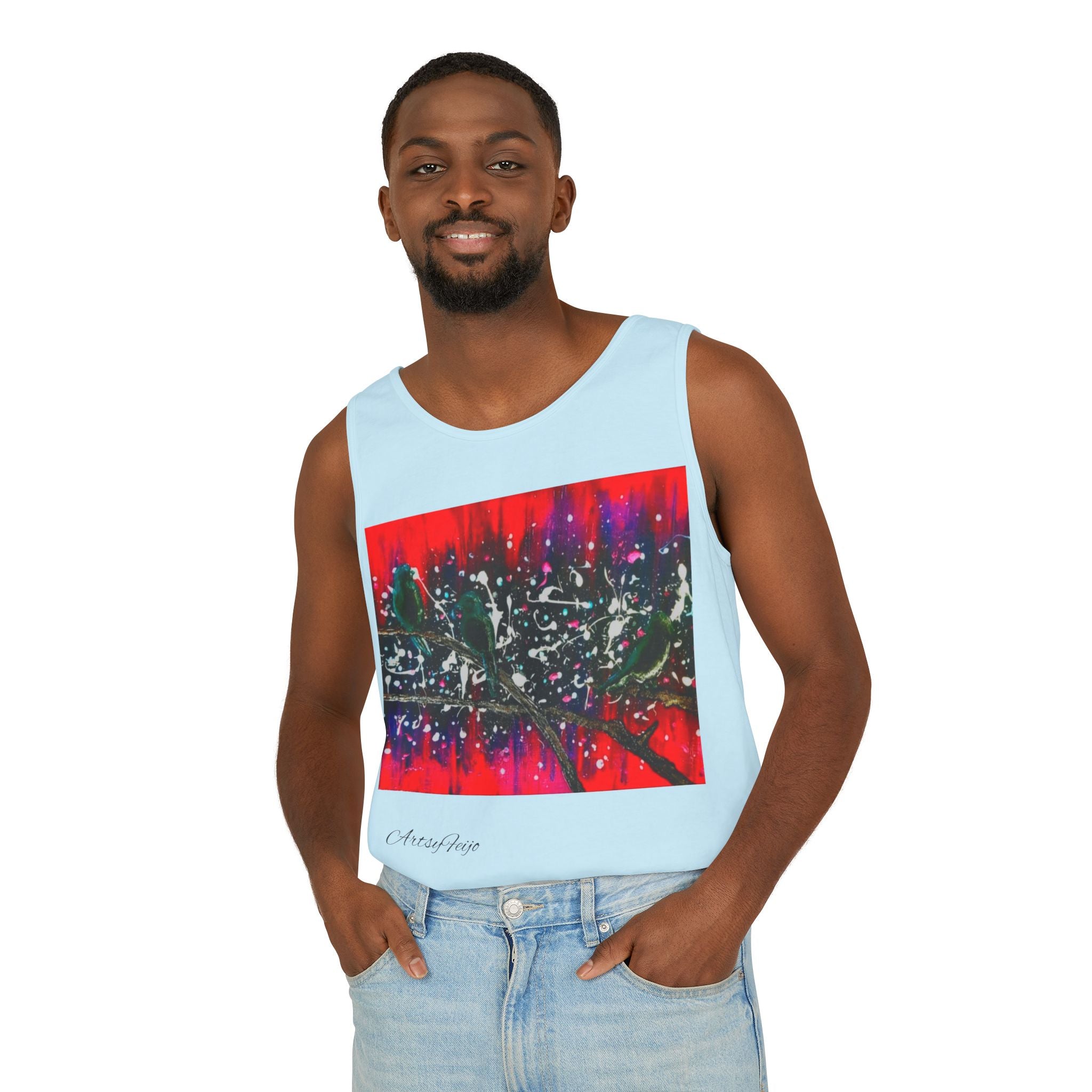 Unisex 3 birds Tank Top