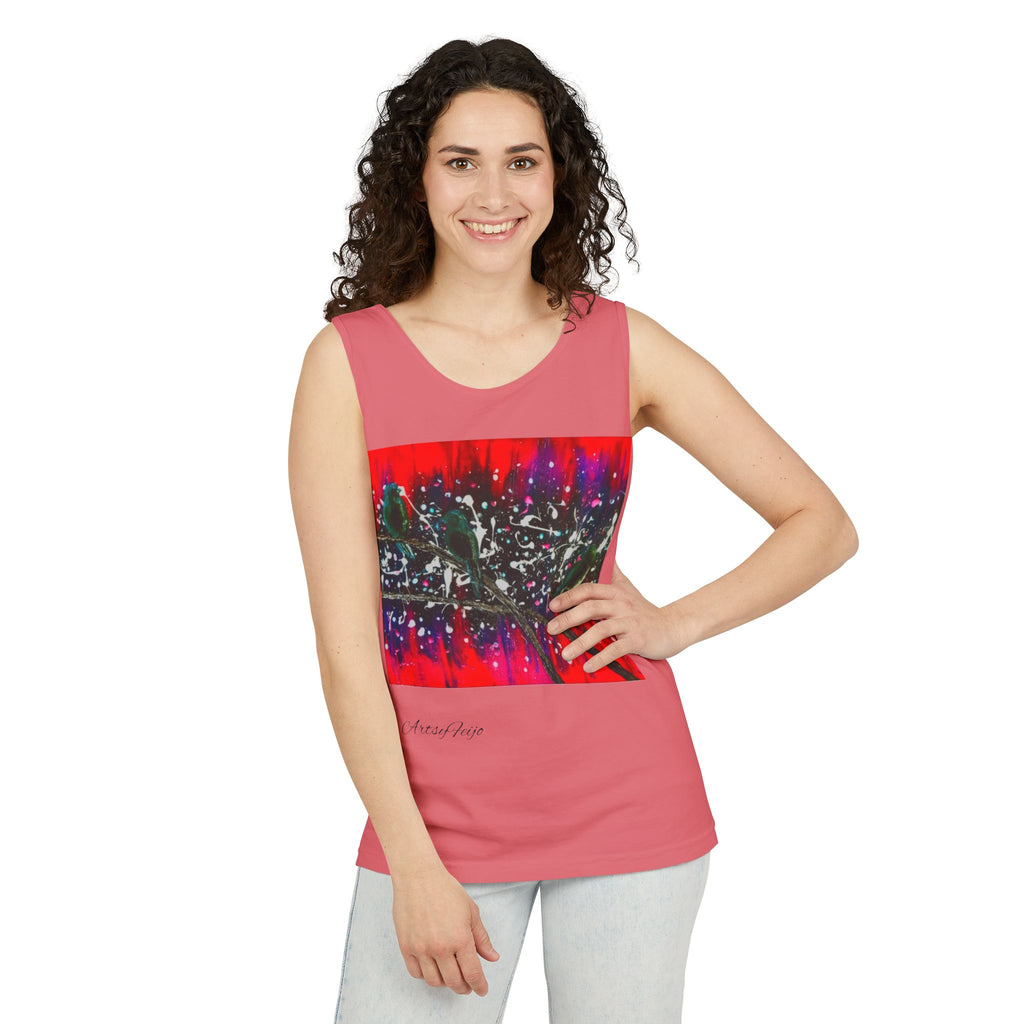 Unisex 3 birds Tank Top