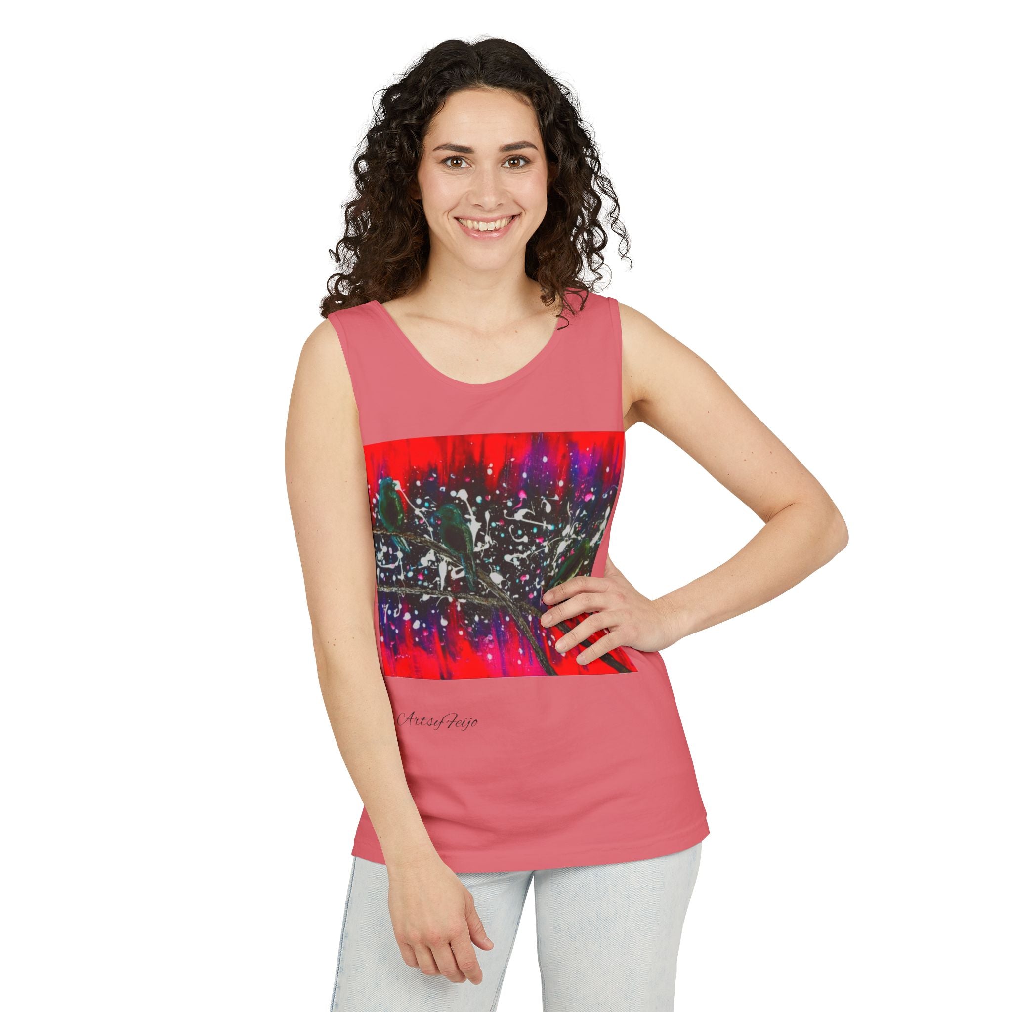 Unisex 3 birds Tank Top