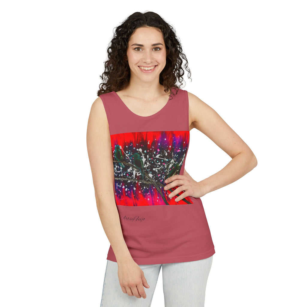 Unisex 3 birds Tank Top