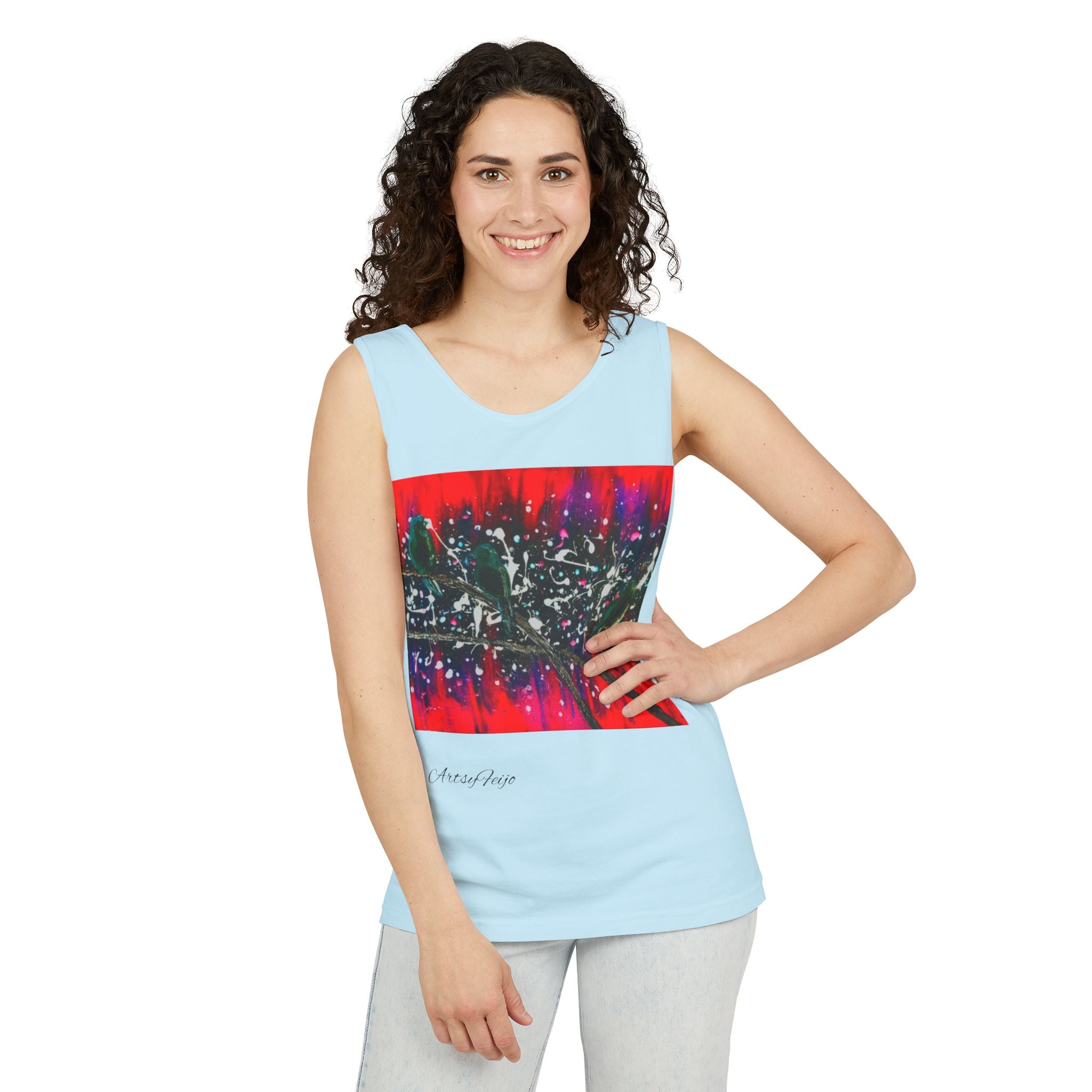 Unisex 3 birds Tank Top
