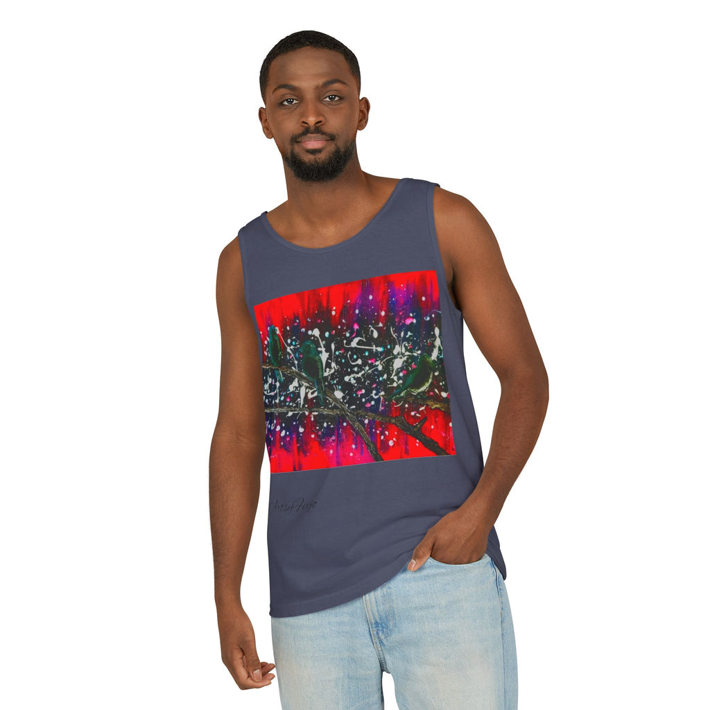 Unisex 3 birds Tank Top