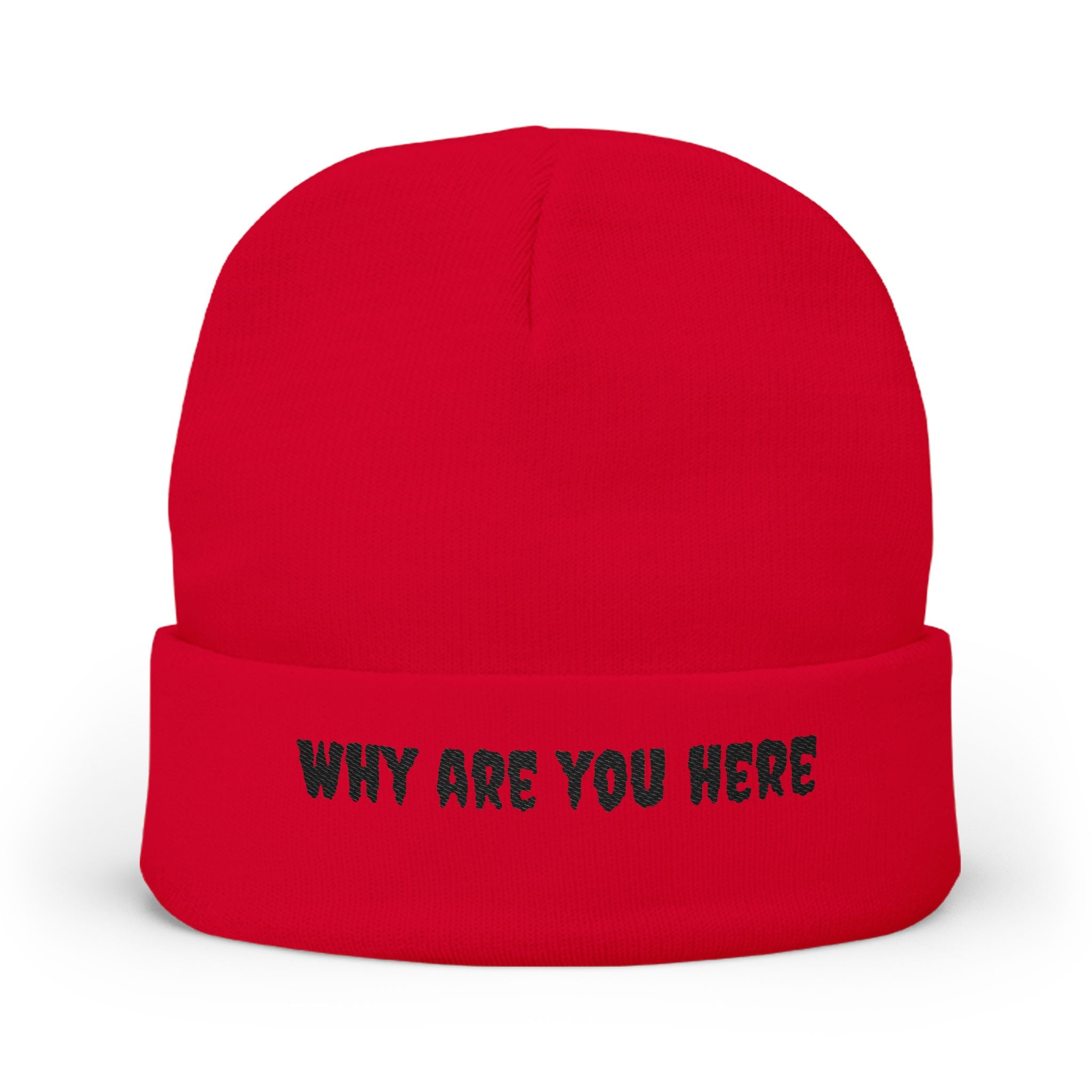 Embroidered Knit Beanie