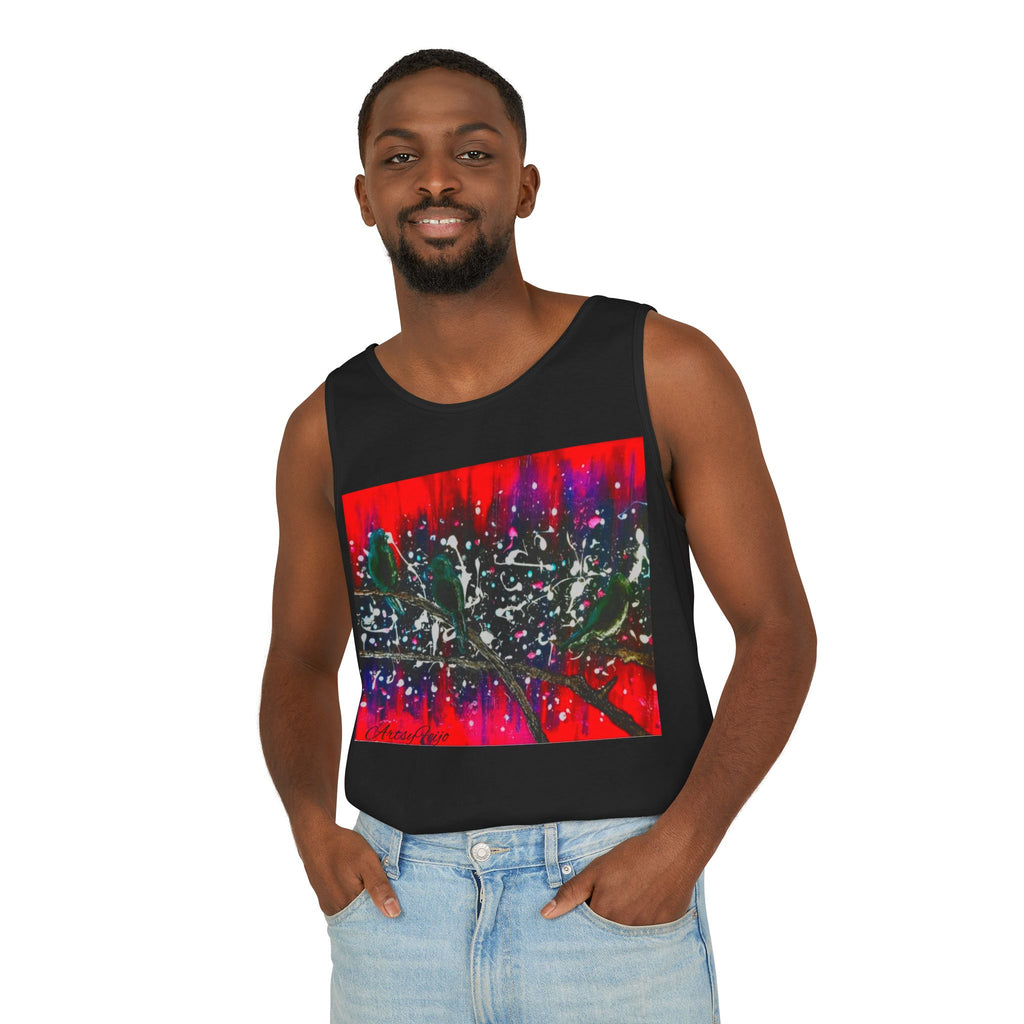 Unisex 3 birds Tank Top