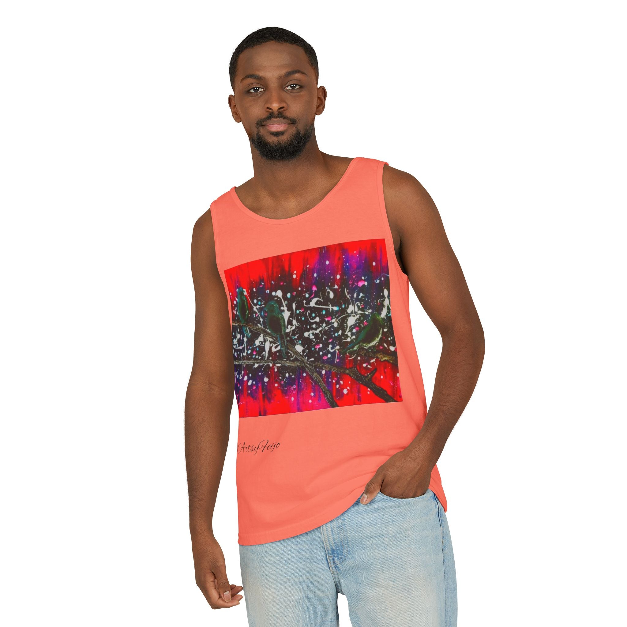 Unisex 3 birds Tank Top