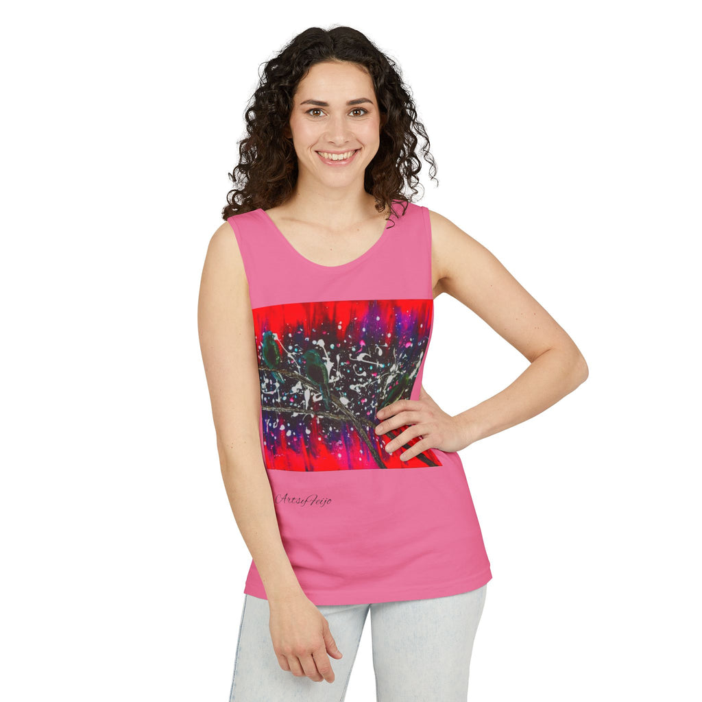 Unisex 3 birds Tank Top