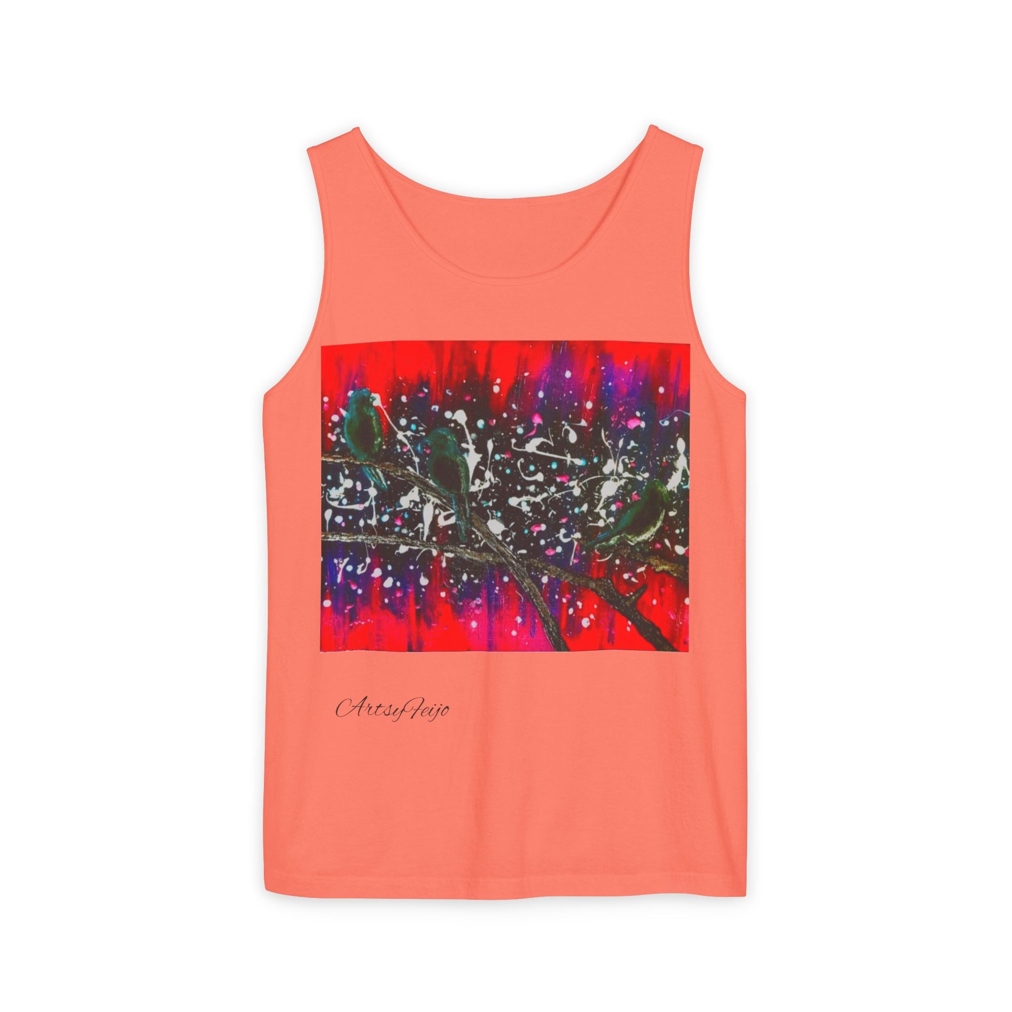 Unisex 3 birds Tank Top