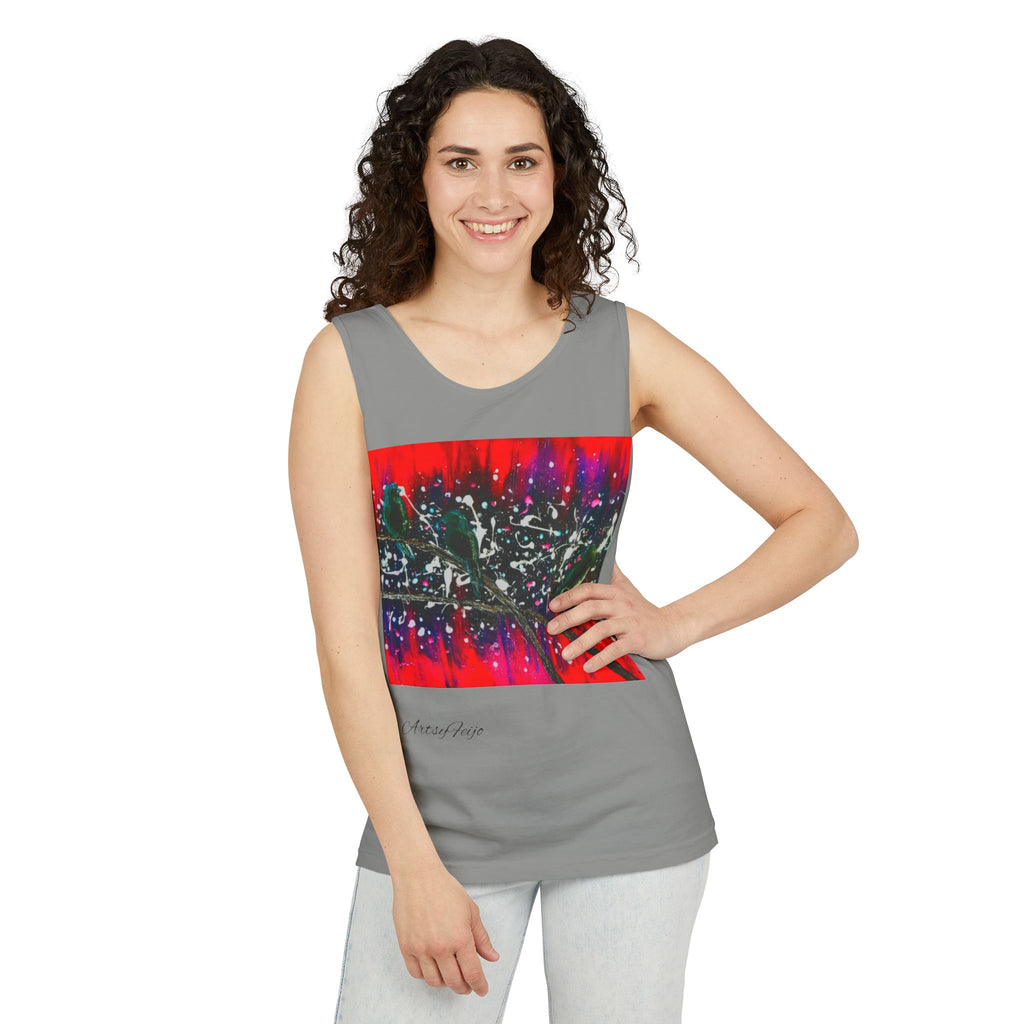 Unisex 3 birds Tank Top