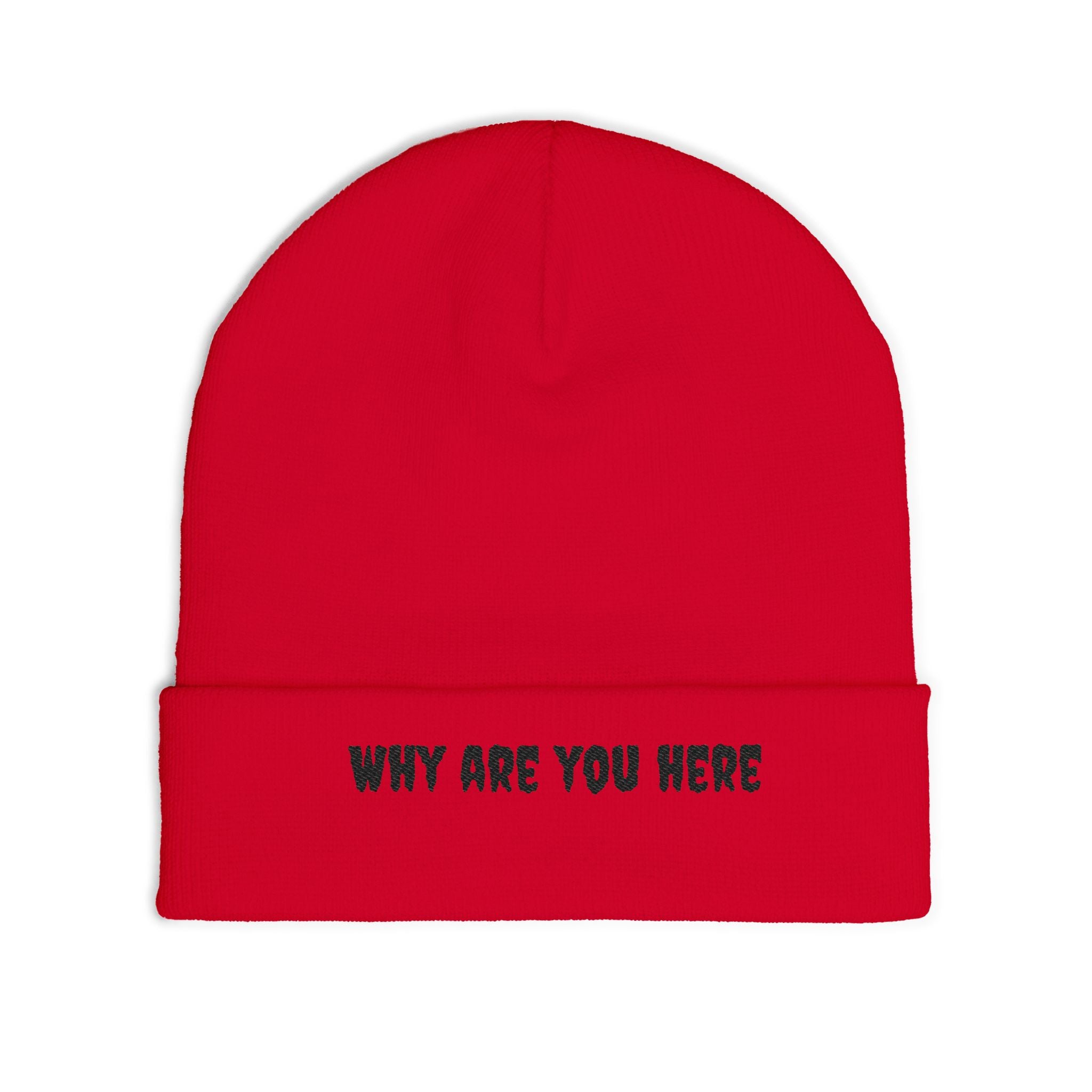 Embroidered Knit Beanie