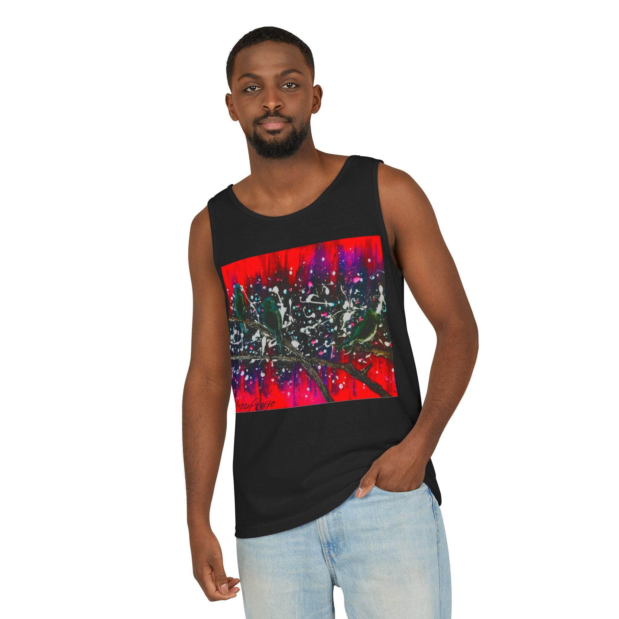 Unisex 3 birds Tank Top