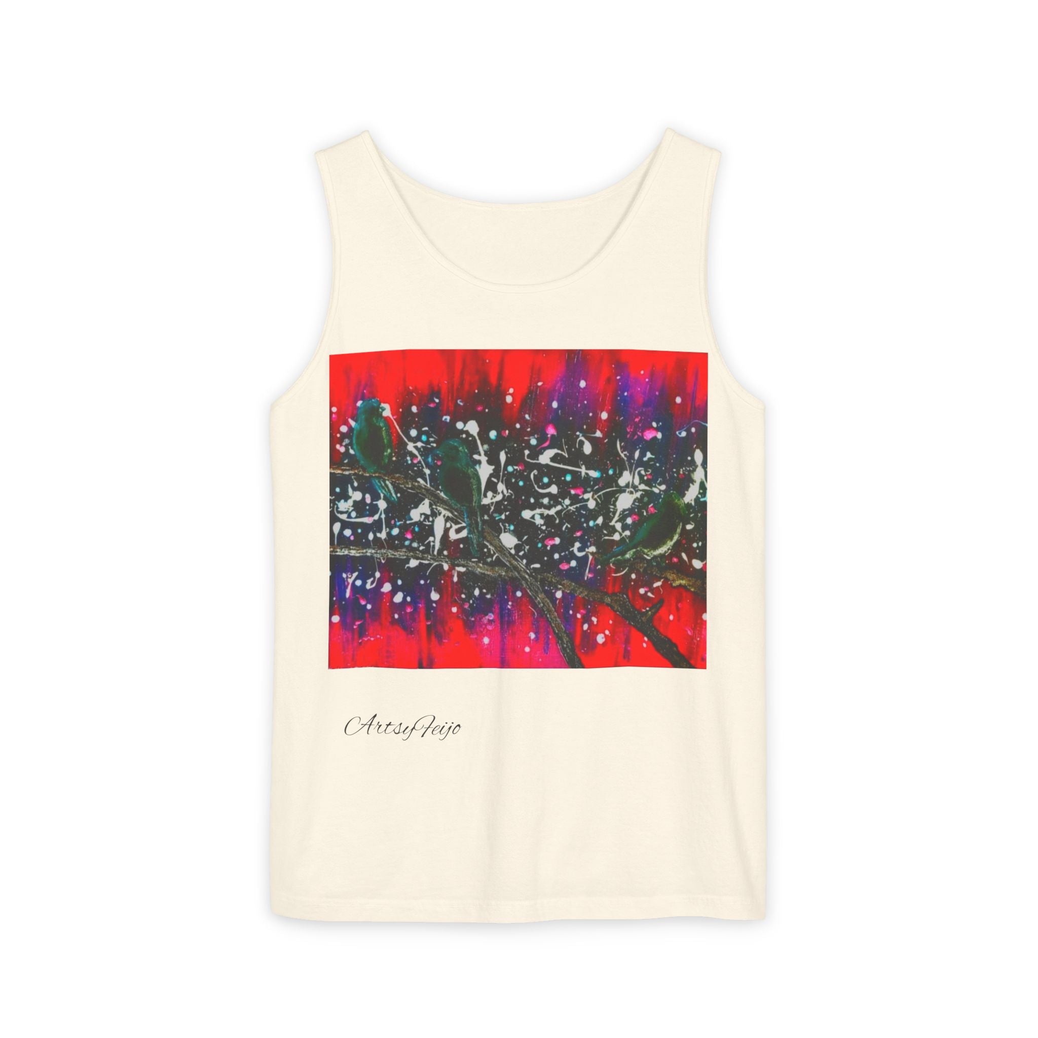 Unisex 3 birds Tank Top
