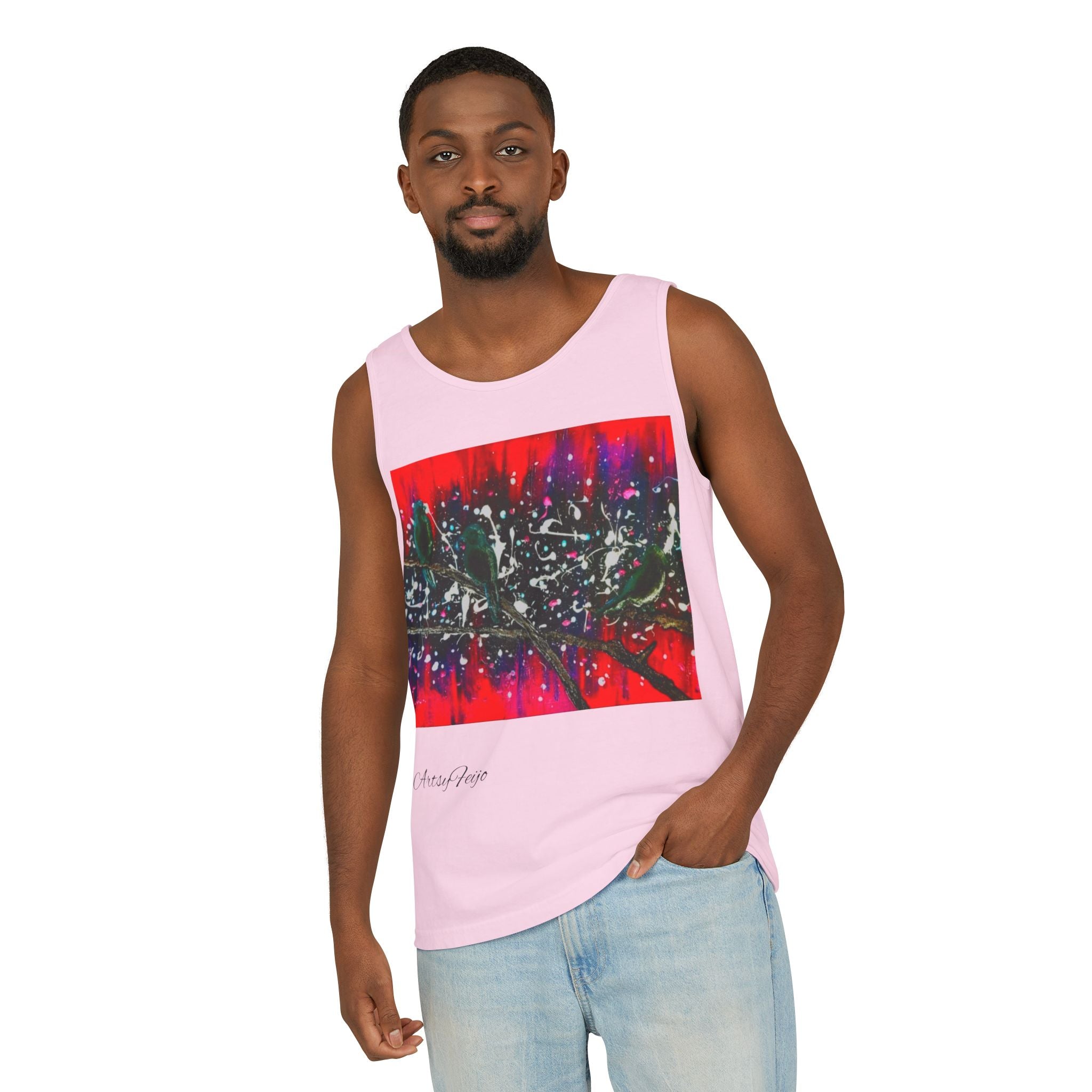 Unisex 3 birds Tank Top