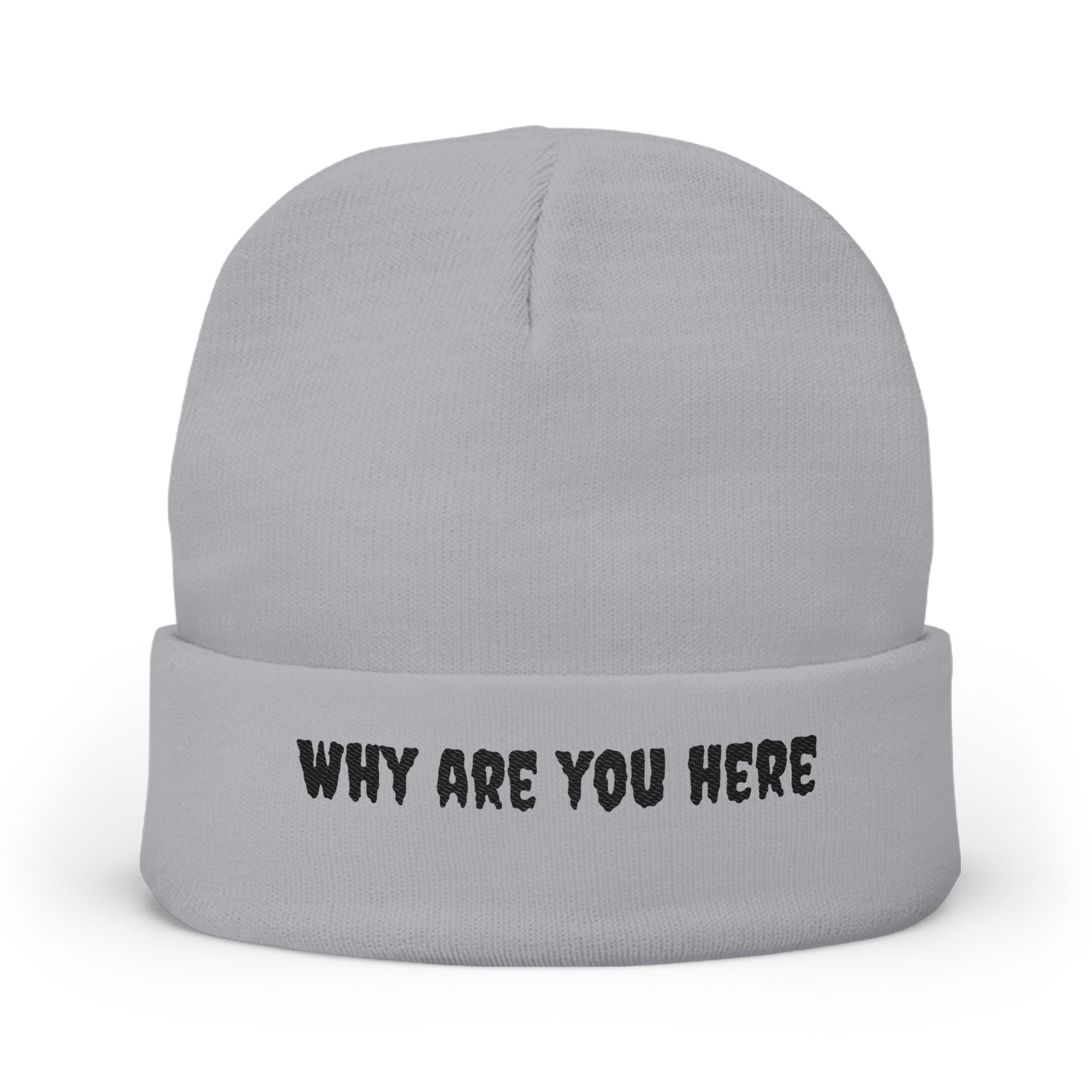 Embroidered Knit Beanie