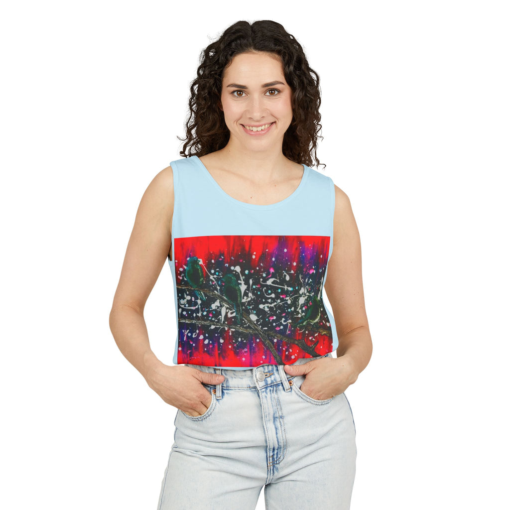 Unisex 3 birds Tank Top