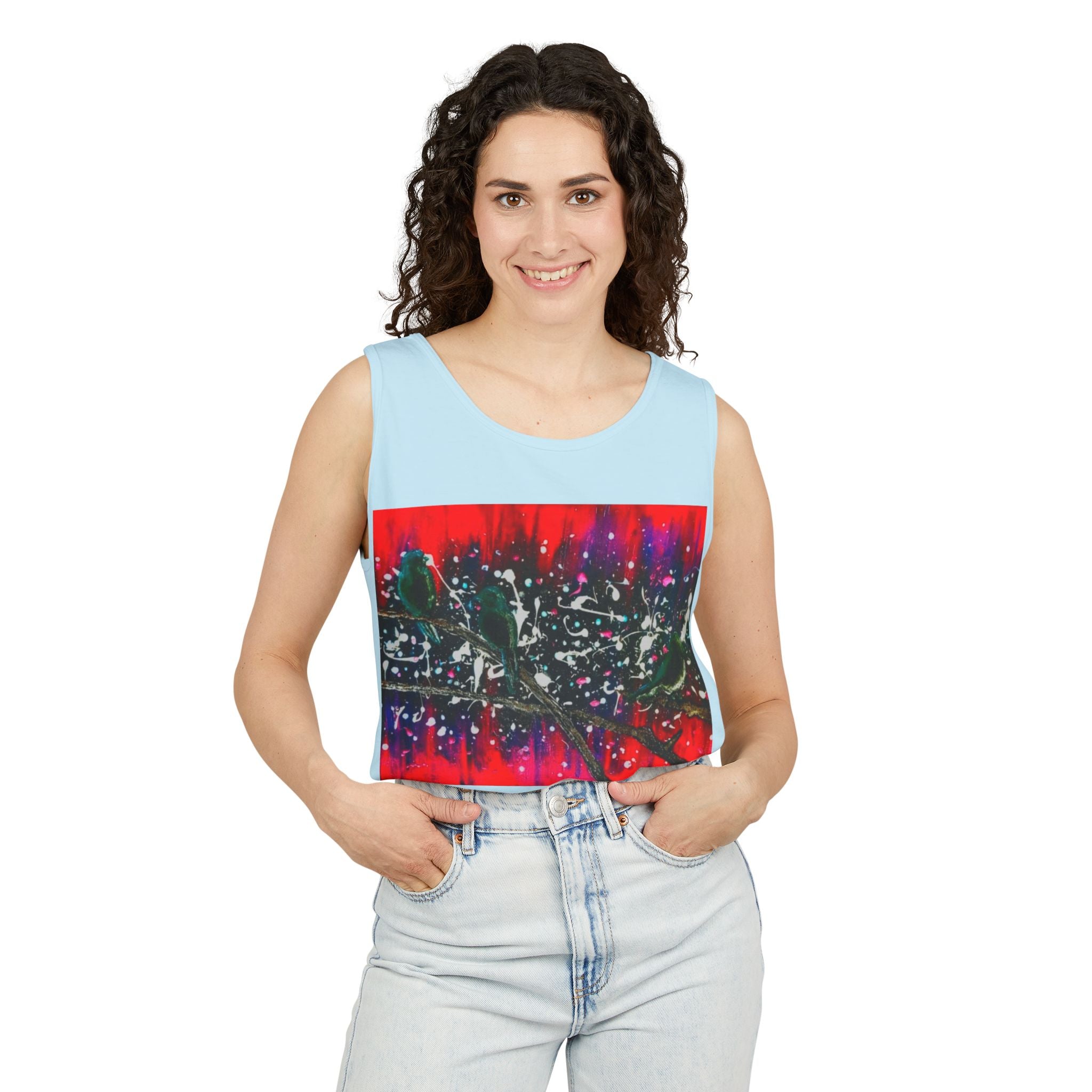 Unisex 3 birds Tank Top