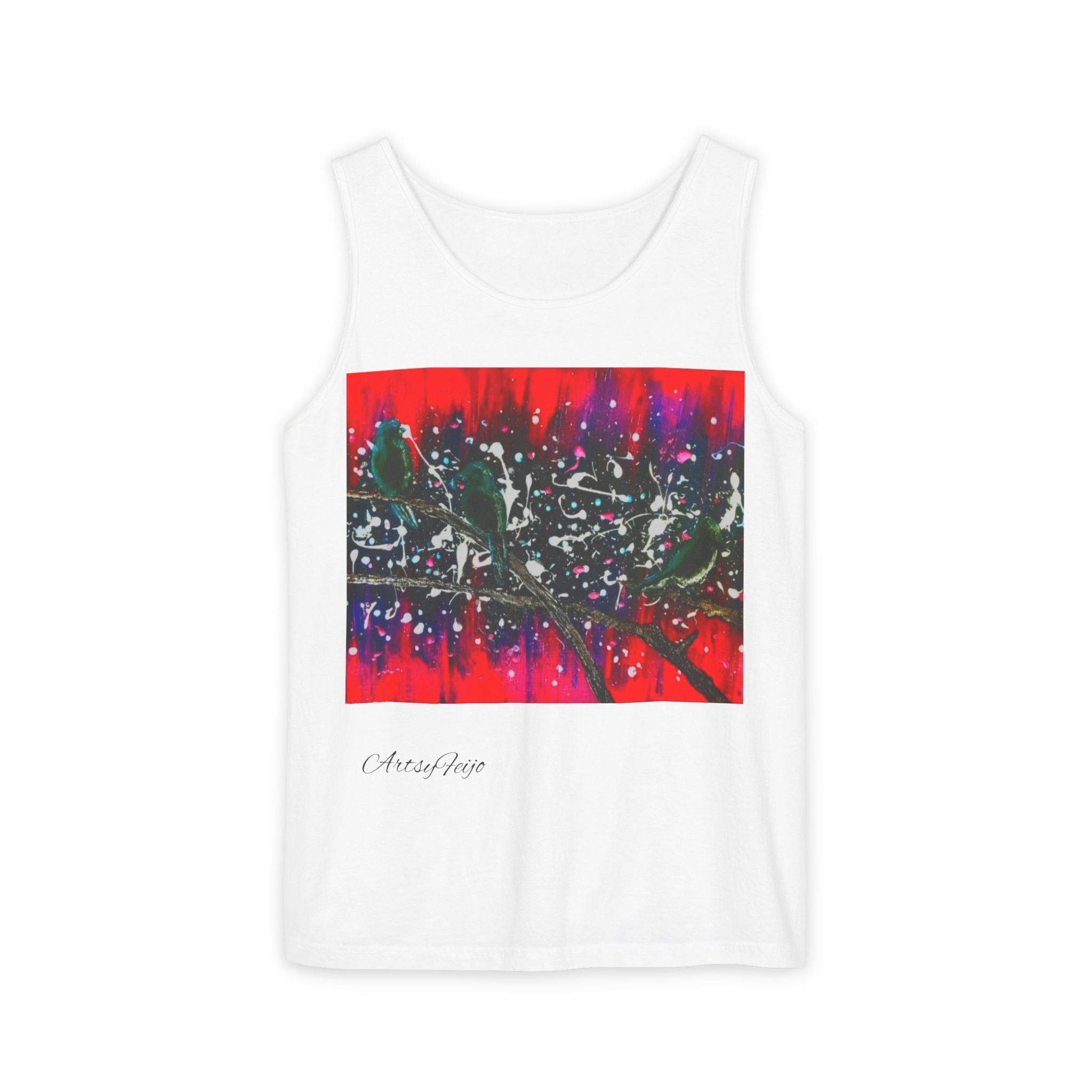 Unisex 3 birds Tank Top