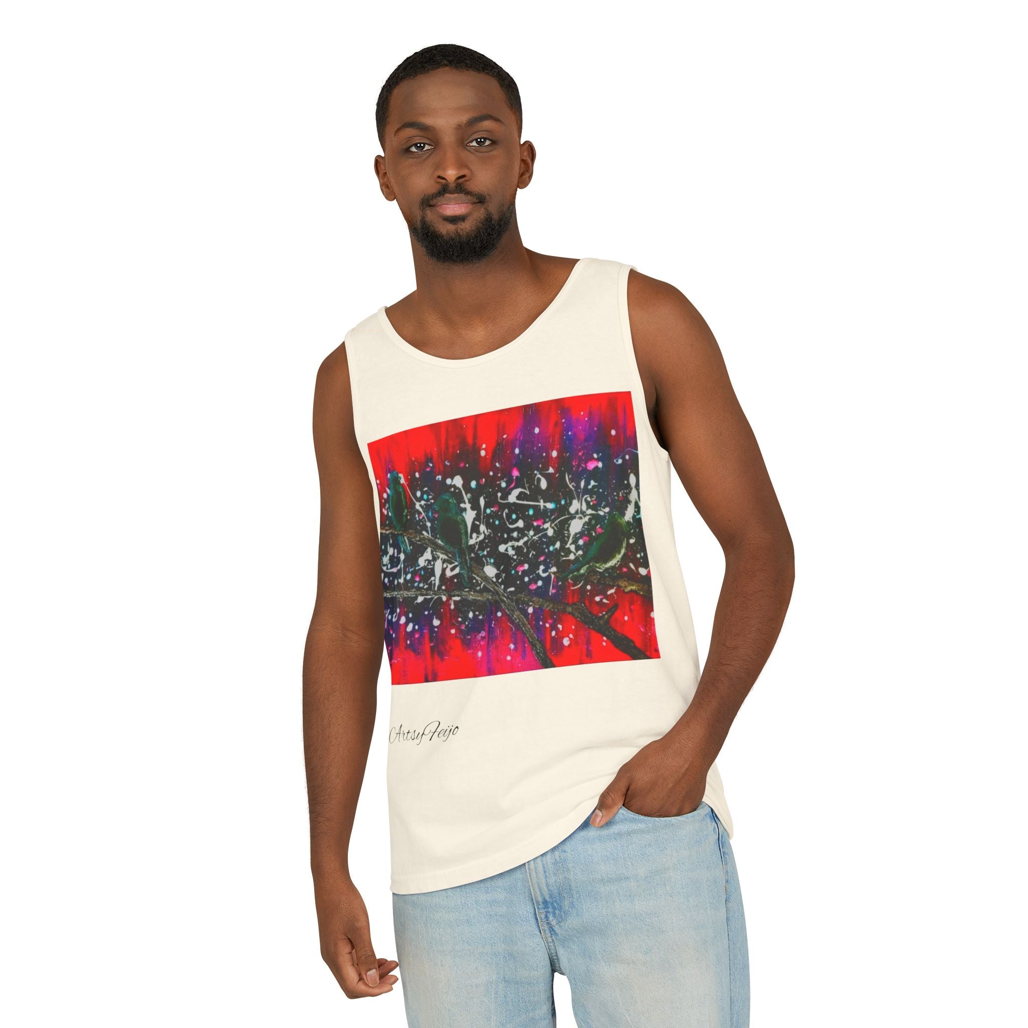 Unisex 3 birds Tank Top