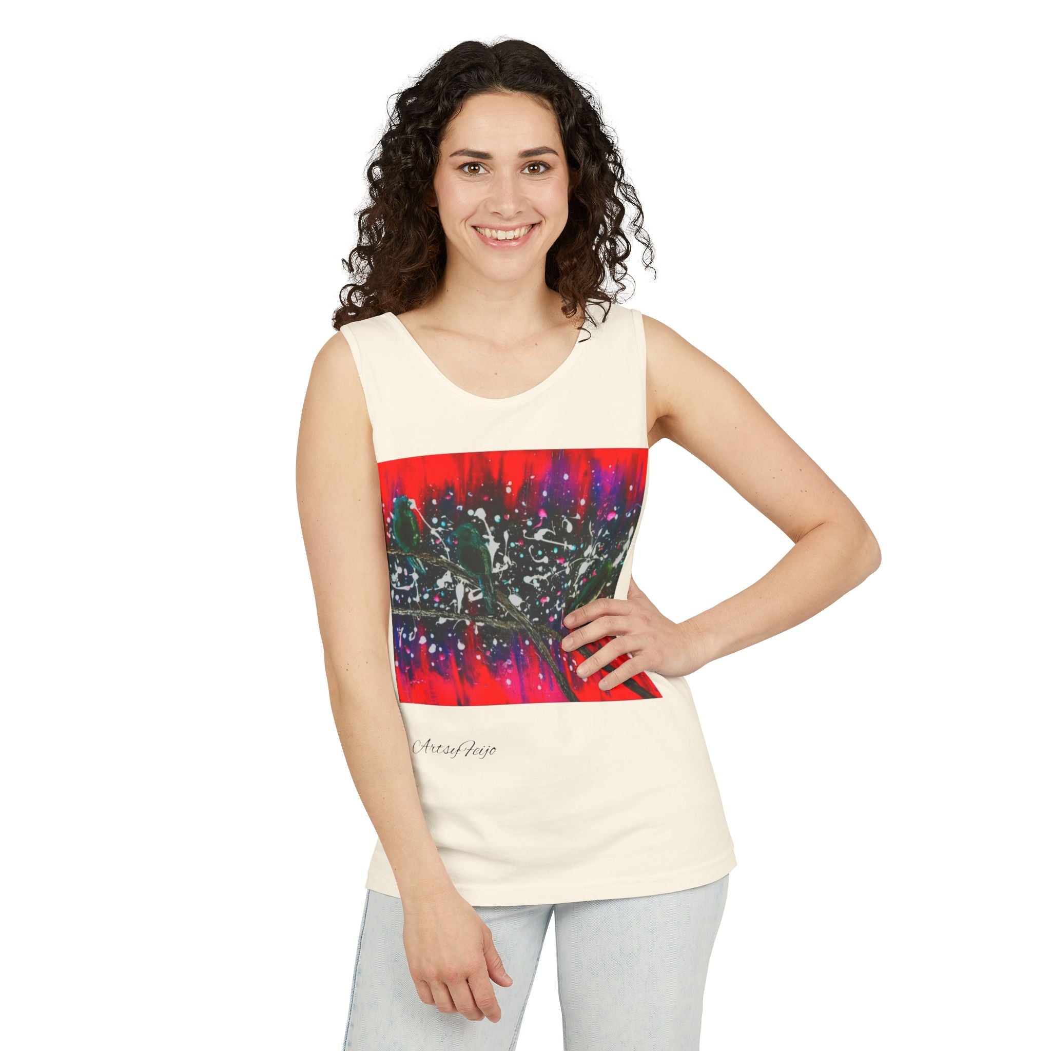 Unisex 3 birds Tank Top