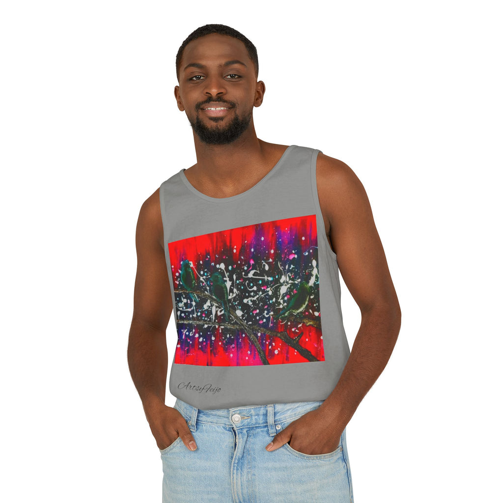Unisex 3 birds Tank Top
