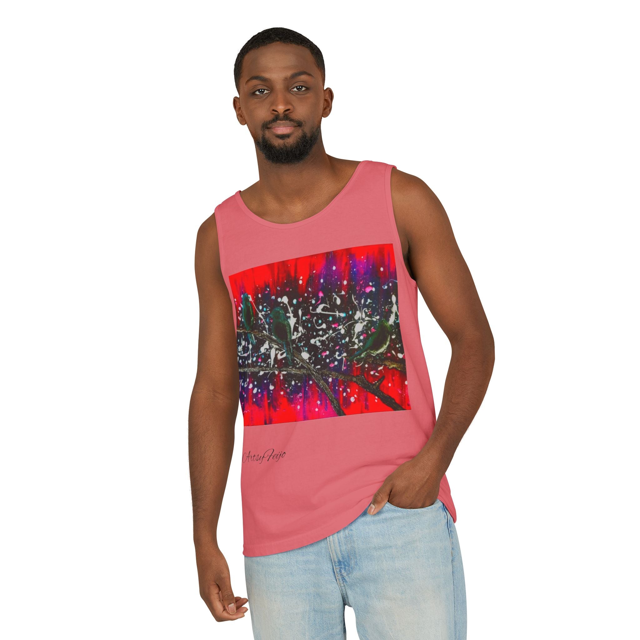 Unisex 3 birds Tank Top